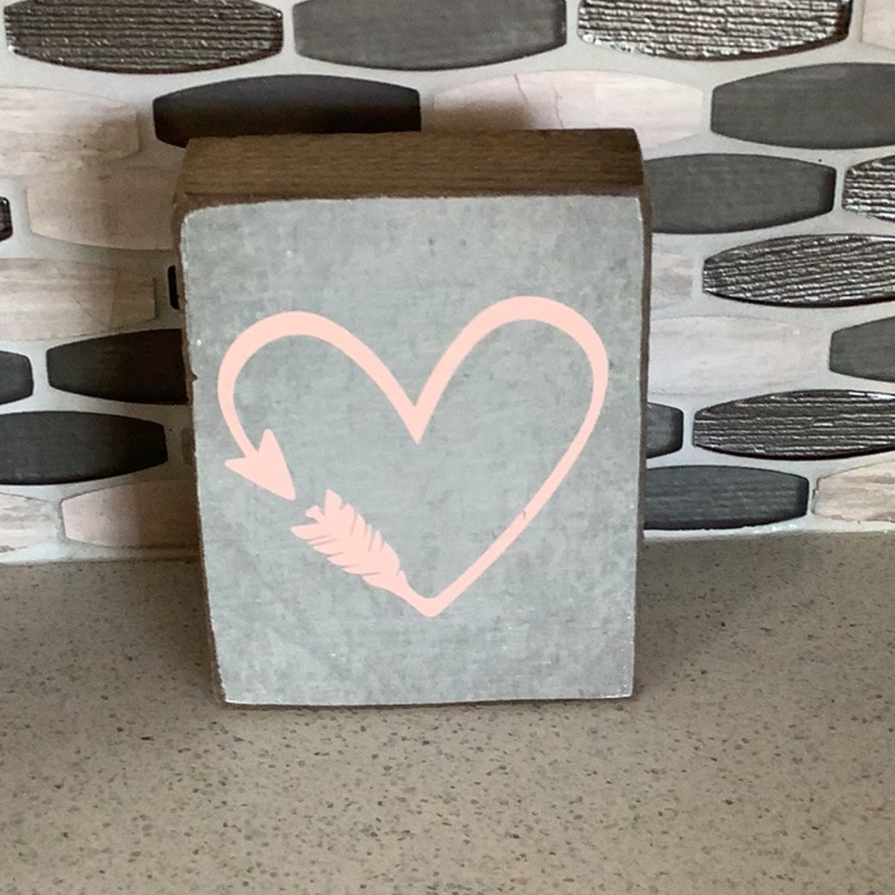 Rustic Block-Boho Heart